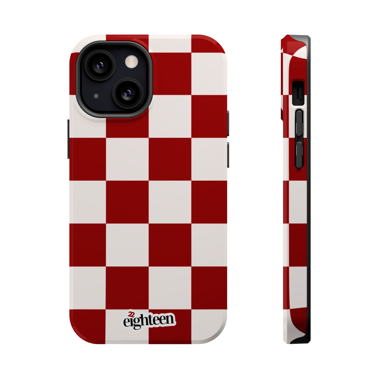 Crimson & Cream Sorority Checkered MagSafe Tough Case