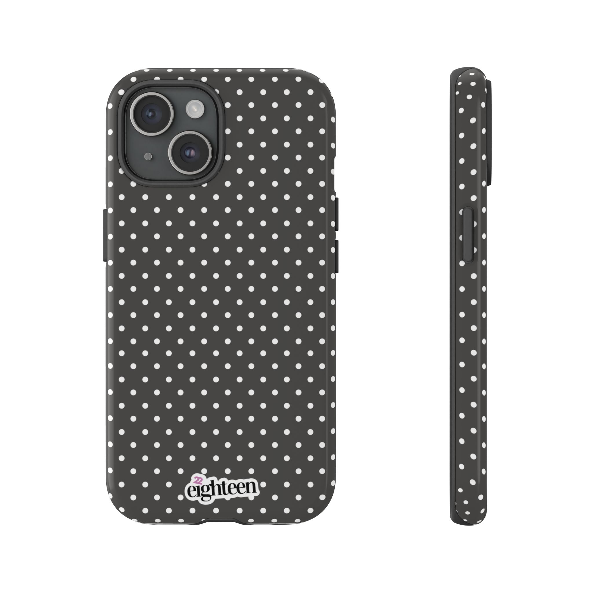 Charcoal Dotty Tough Phone Case