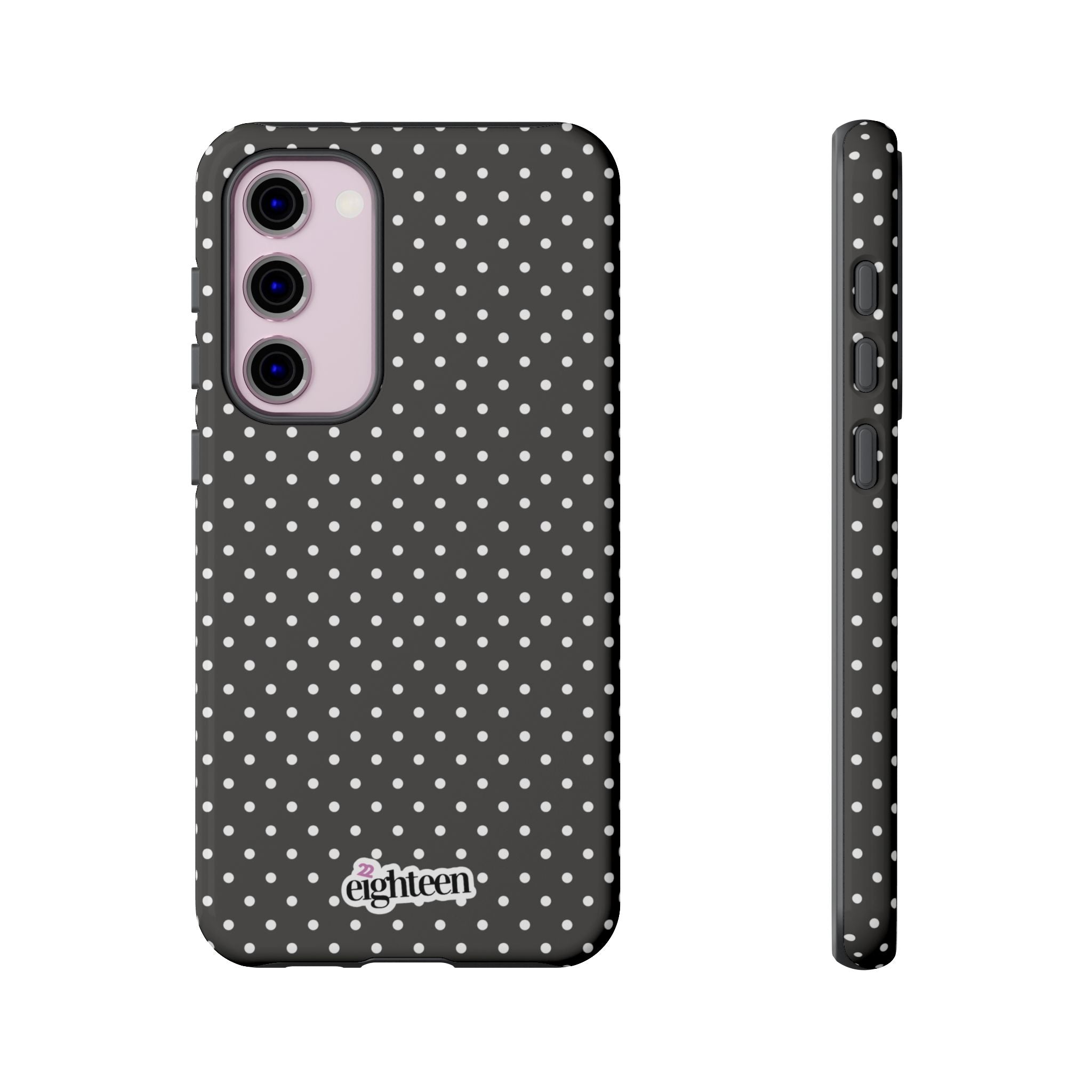Charcoal Dotty Tough Phone Case