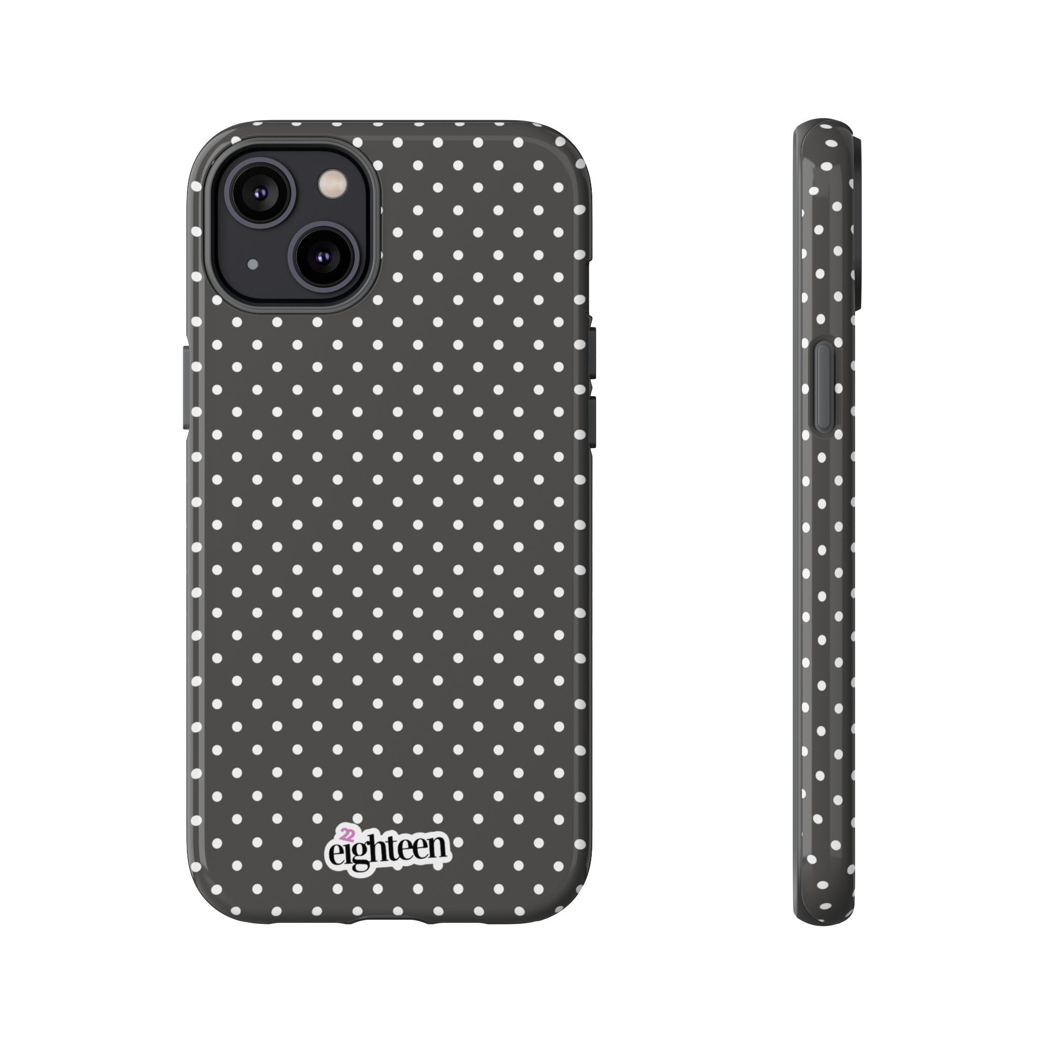 Charcoal Dotty Tough Phone Case