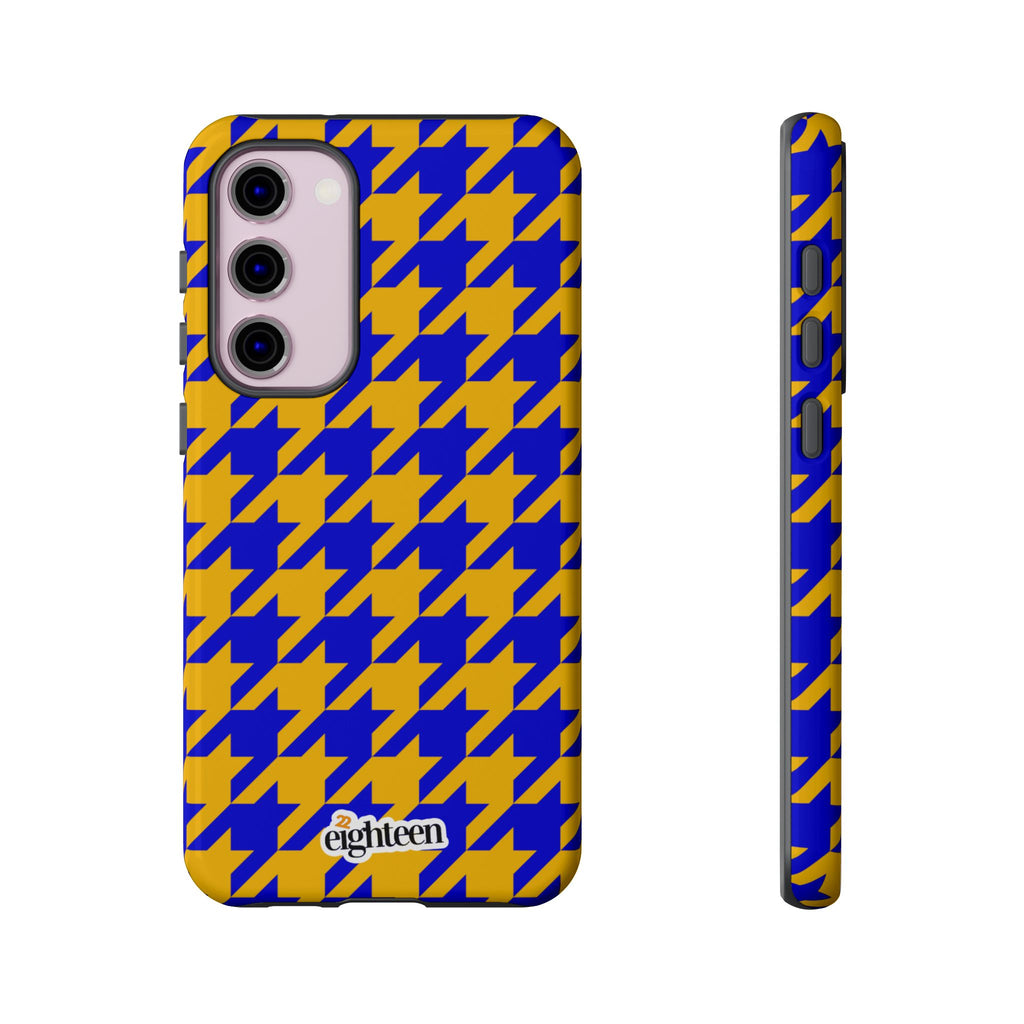 Royal Blue & Gold Staccato Phone Case