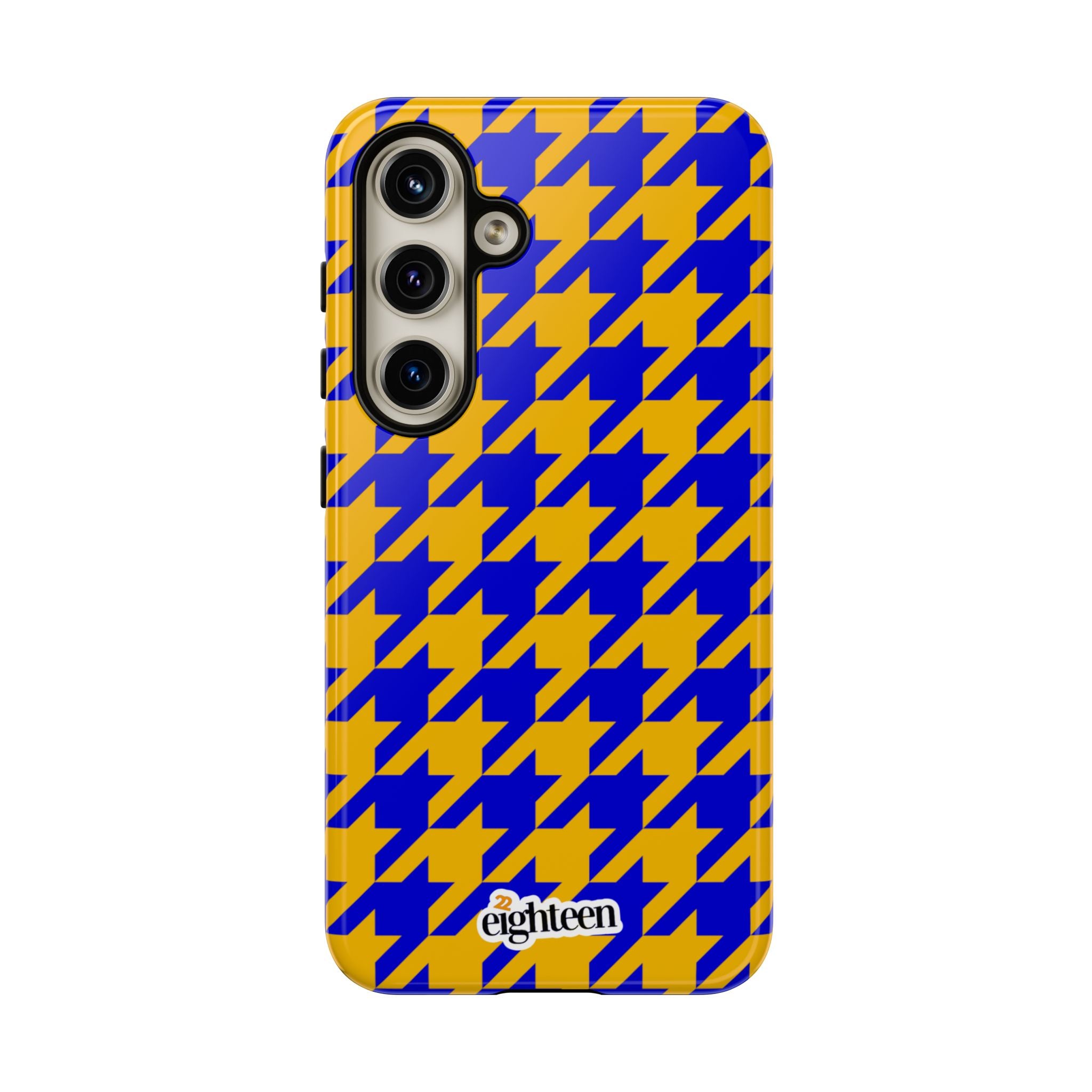 Royal Blue & Gold Staccato Tough Phone Case