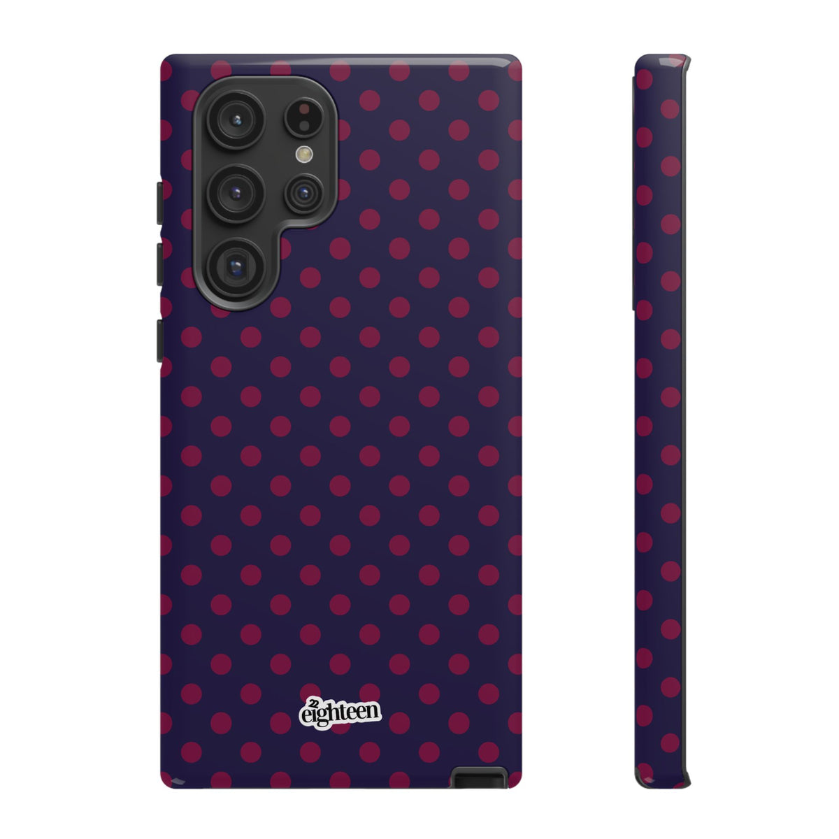 Night Blue & Burgundy Dot Theory Phone Case