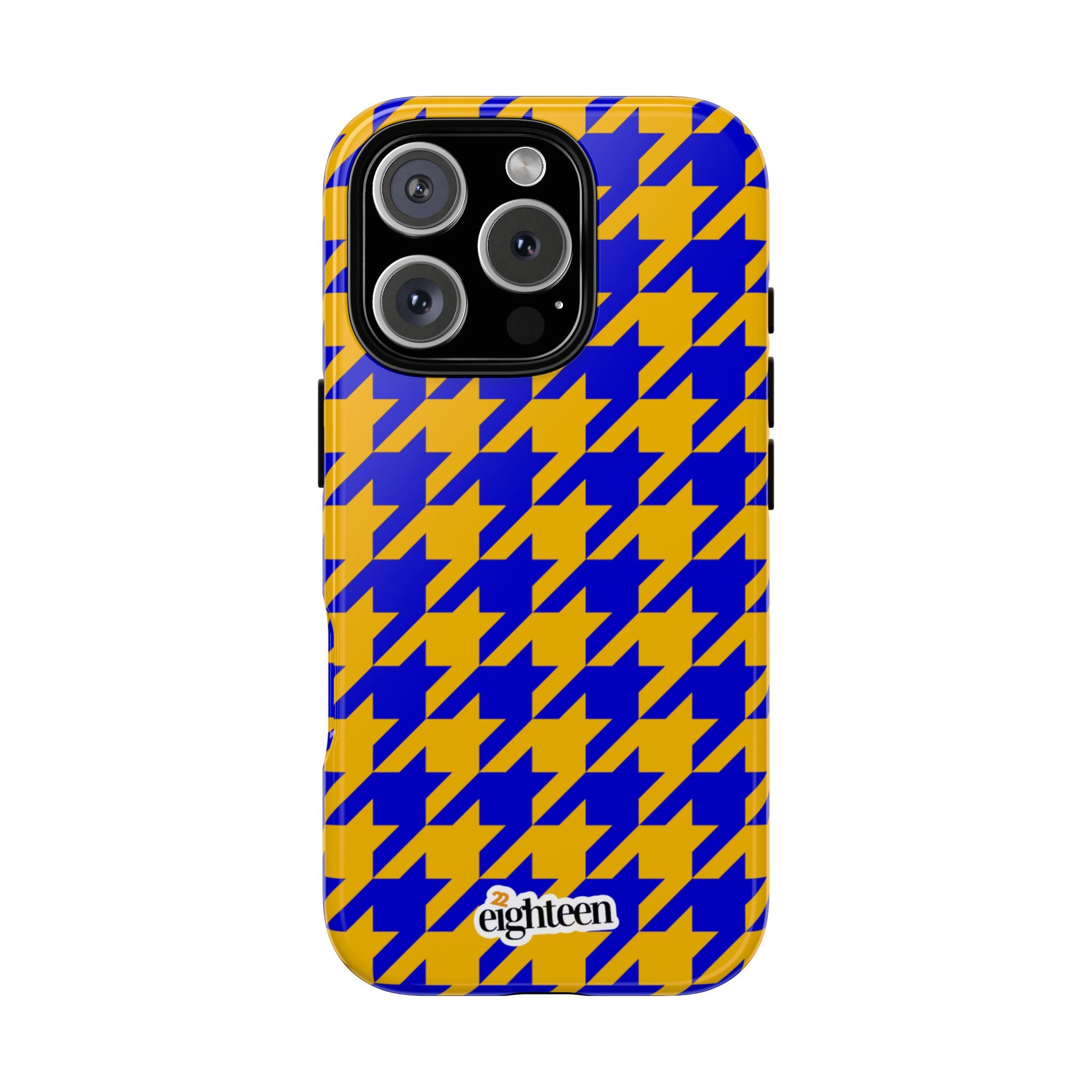 Royal Blue & Gold Staccato Tough Phone Case