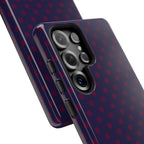 Night Blue & Burgundy Dot Theory Phone Case