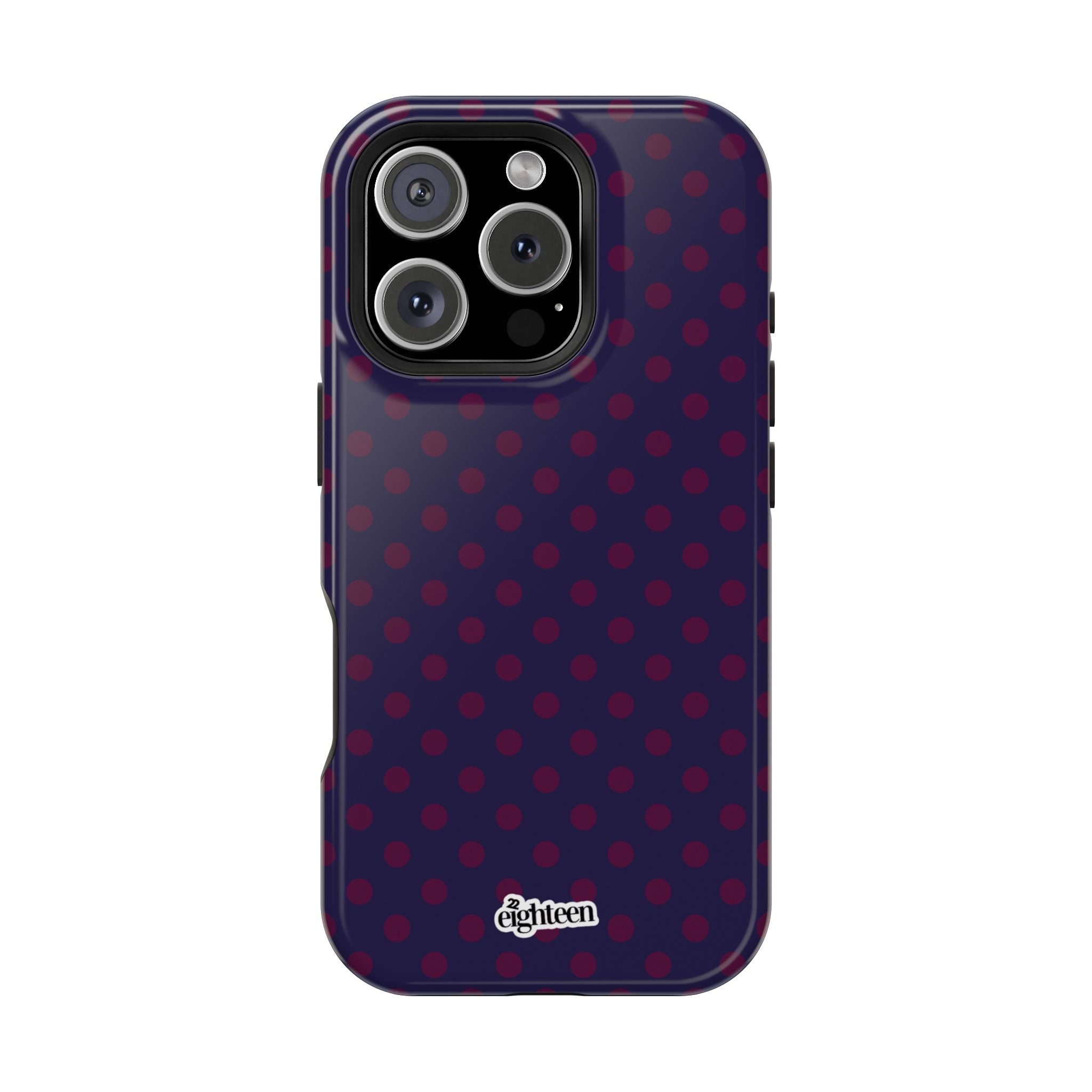 Night Blue & Burgundy Dot Theory MagSafe Phone Case