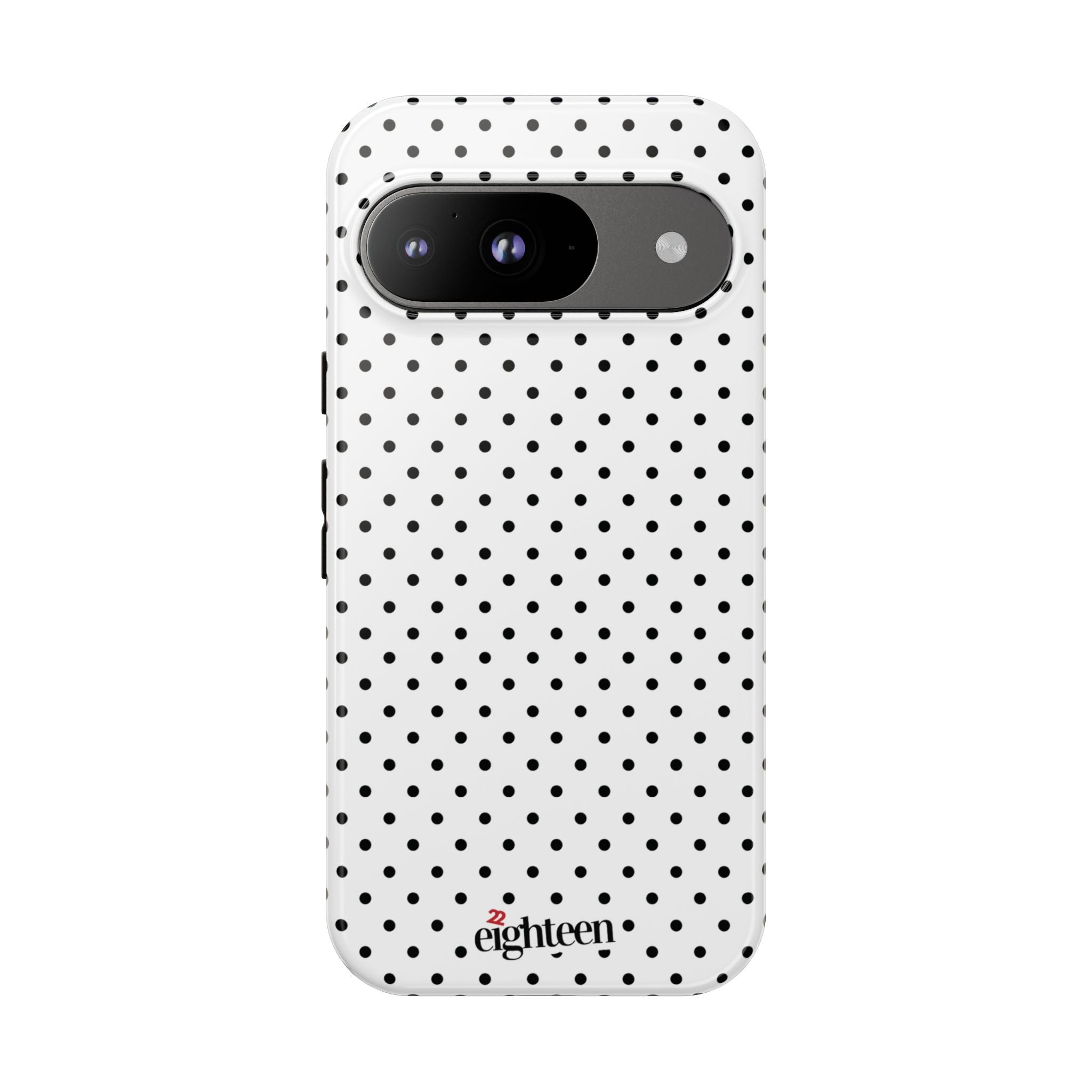 White Dotty Tough Phone Case