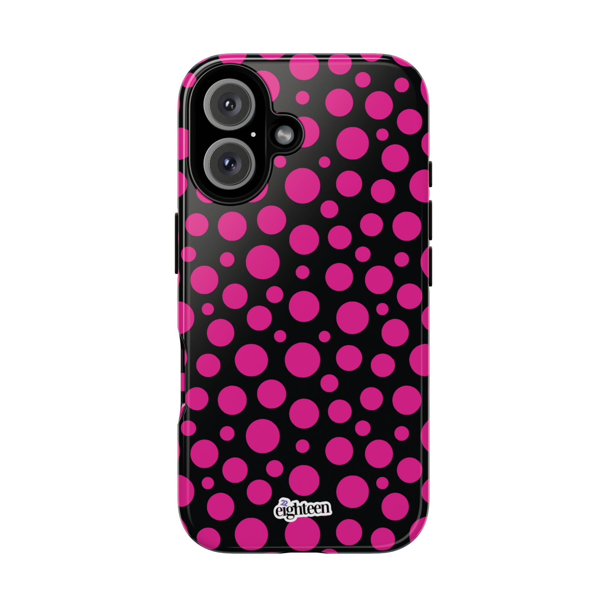 Black + Pink Poppy Tough Phone Case