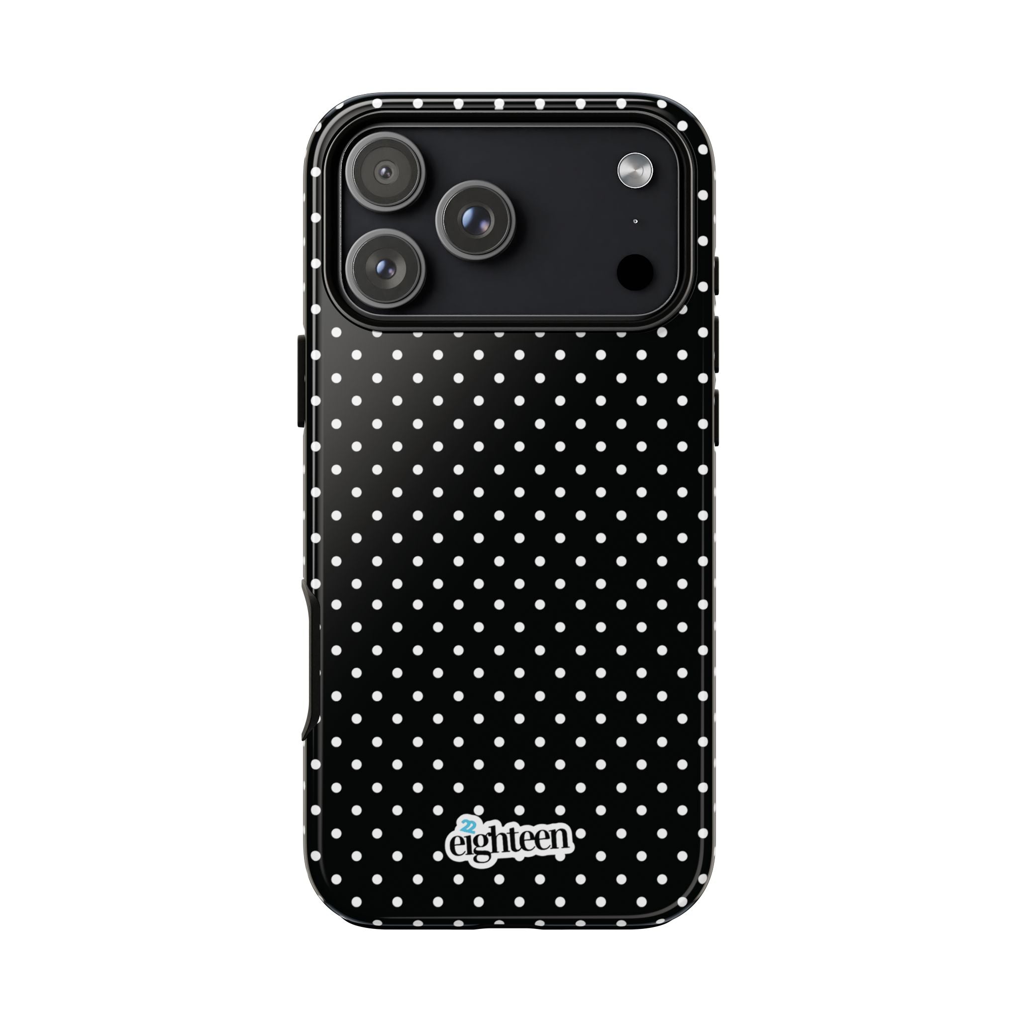 Black Dotty Tough Phone Case
