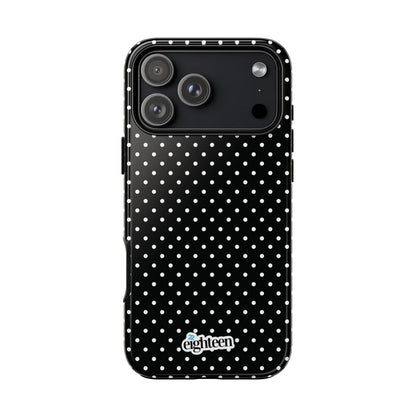 Black Dotty Tough Phone Case