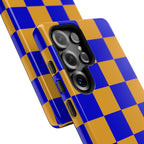 Royal Blue & Gold Check, Please! Tough Phone Case