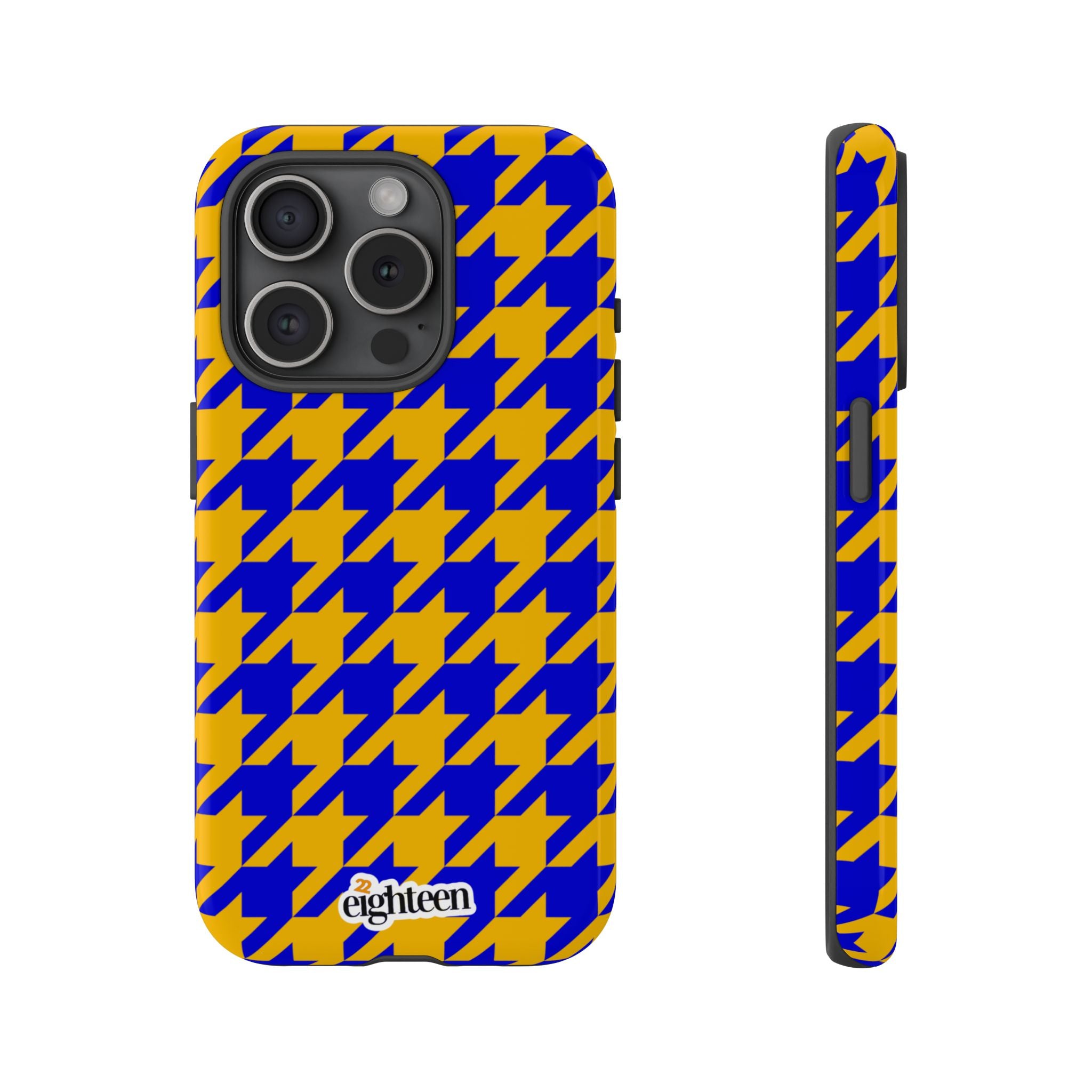 Royal Blue & Gold Staccato Tough Phone Case
