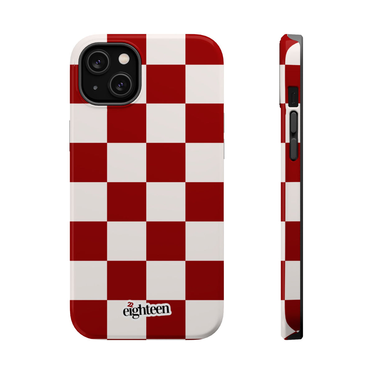 Crimson & Cream Check, Please! MagSafe Phone Case