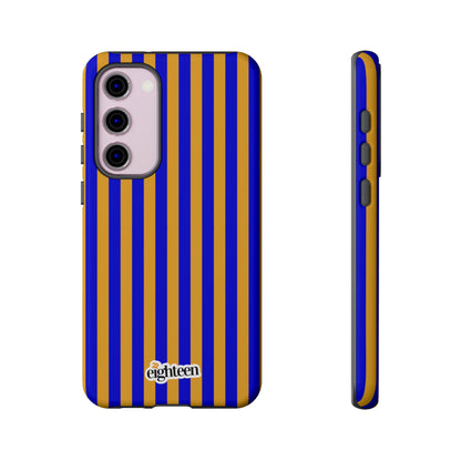 Royal Blue & Gold Stripe Tough Phone Case