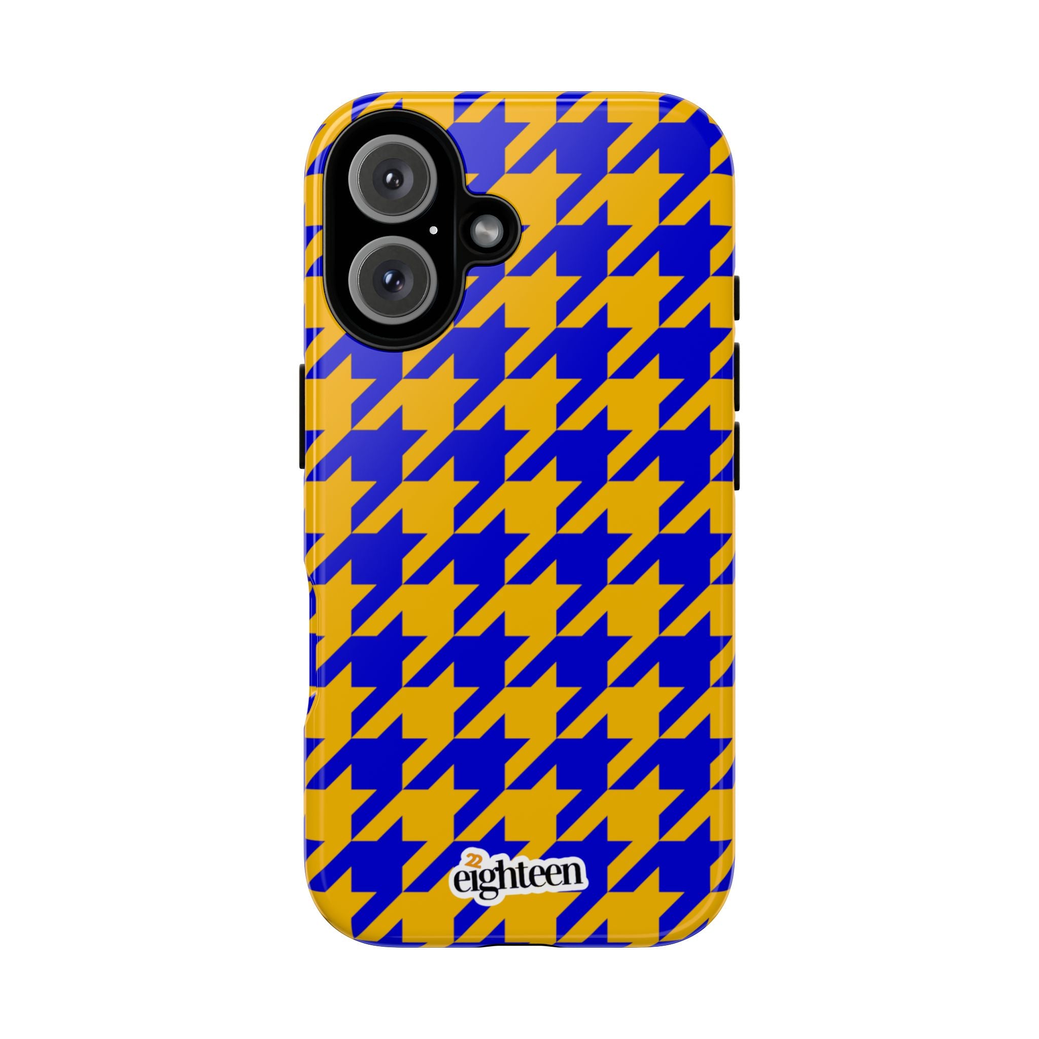 Royal Blue & Gold Staccato Tough Phone Case