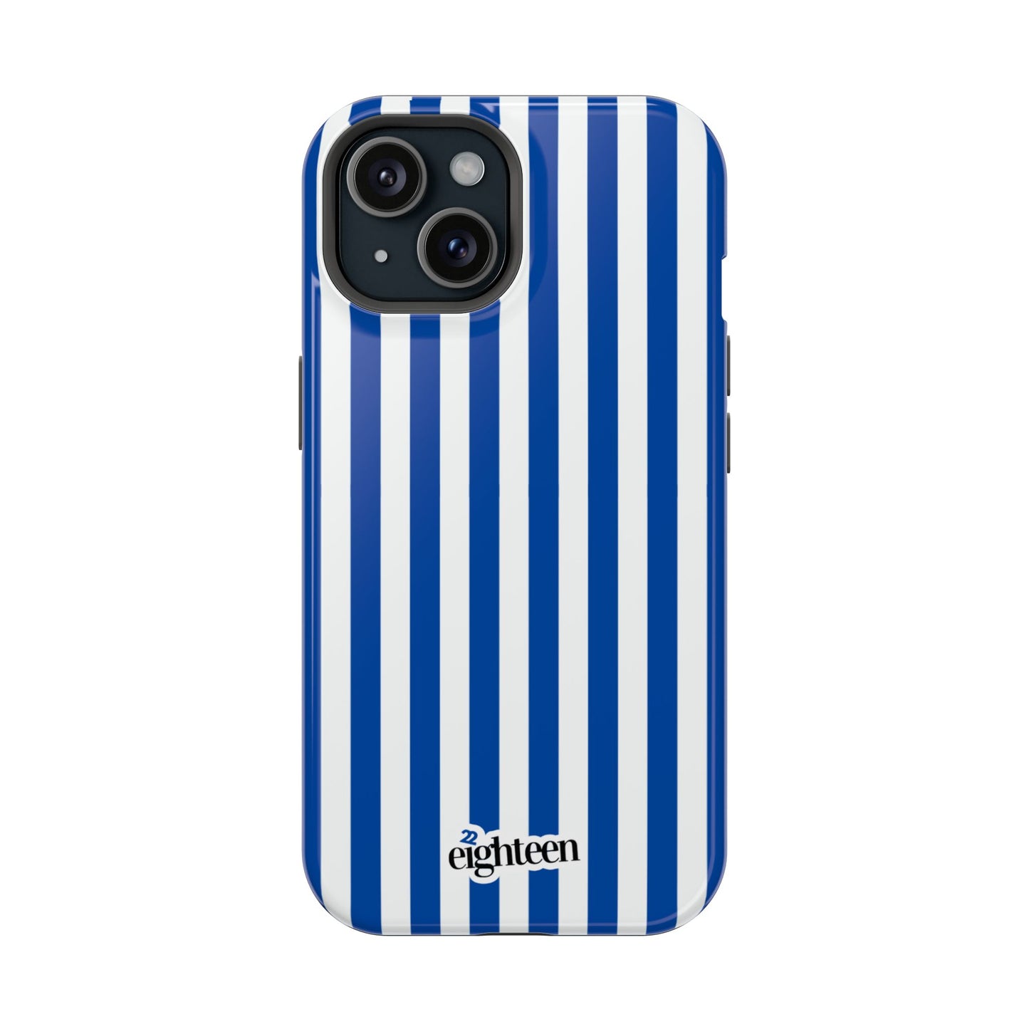 Royal Blue & White Sorority Stripe MagSafe Tough Case