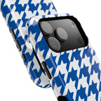 Royal Blue & White Staccato MagSafe Phone Case