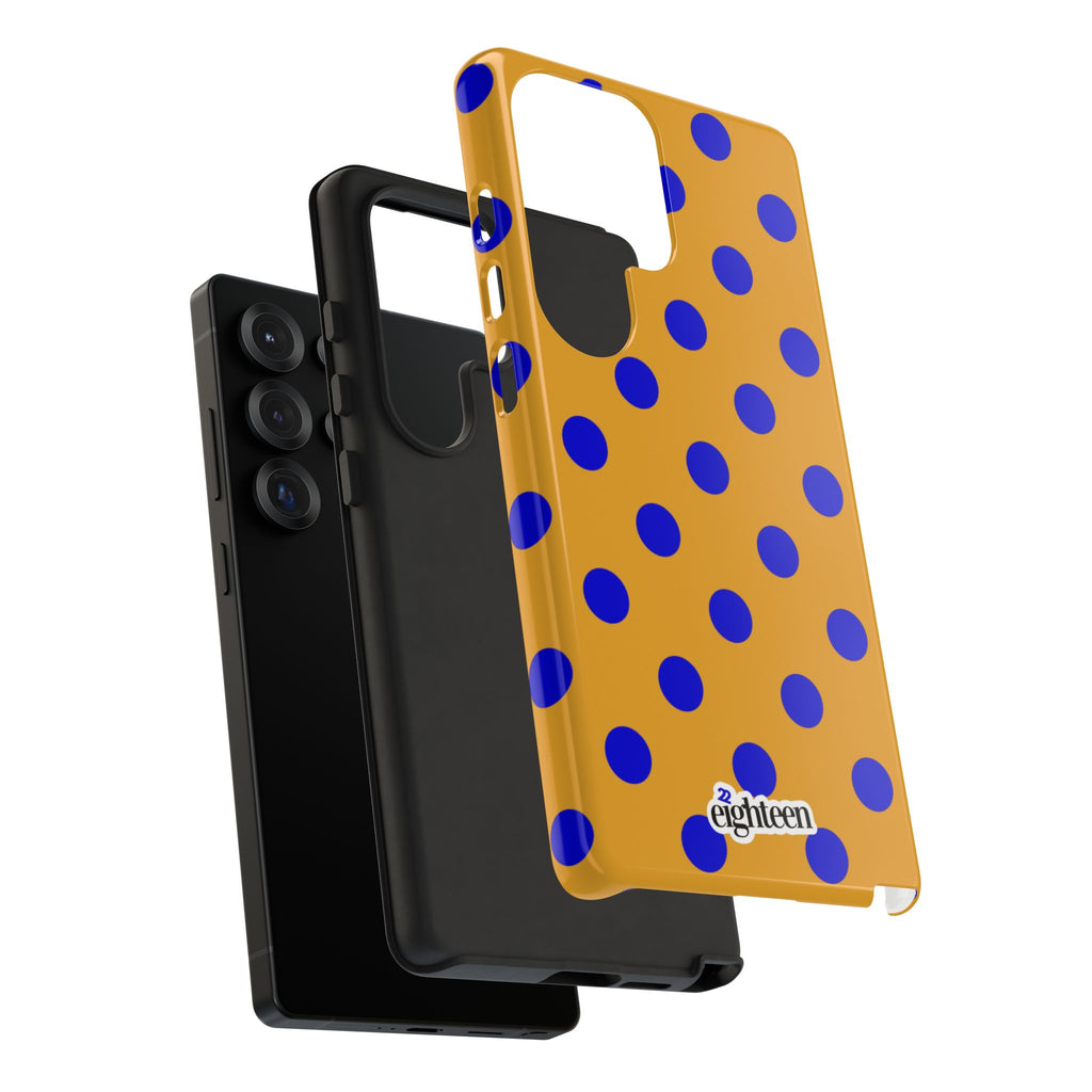 Royal Blue & Gold Dot Theory Tough Phone Case