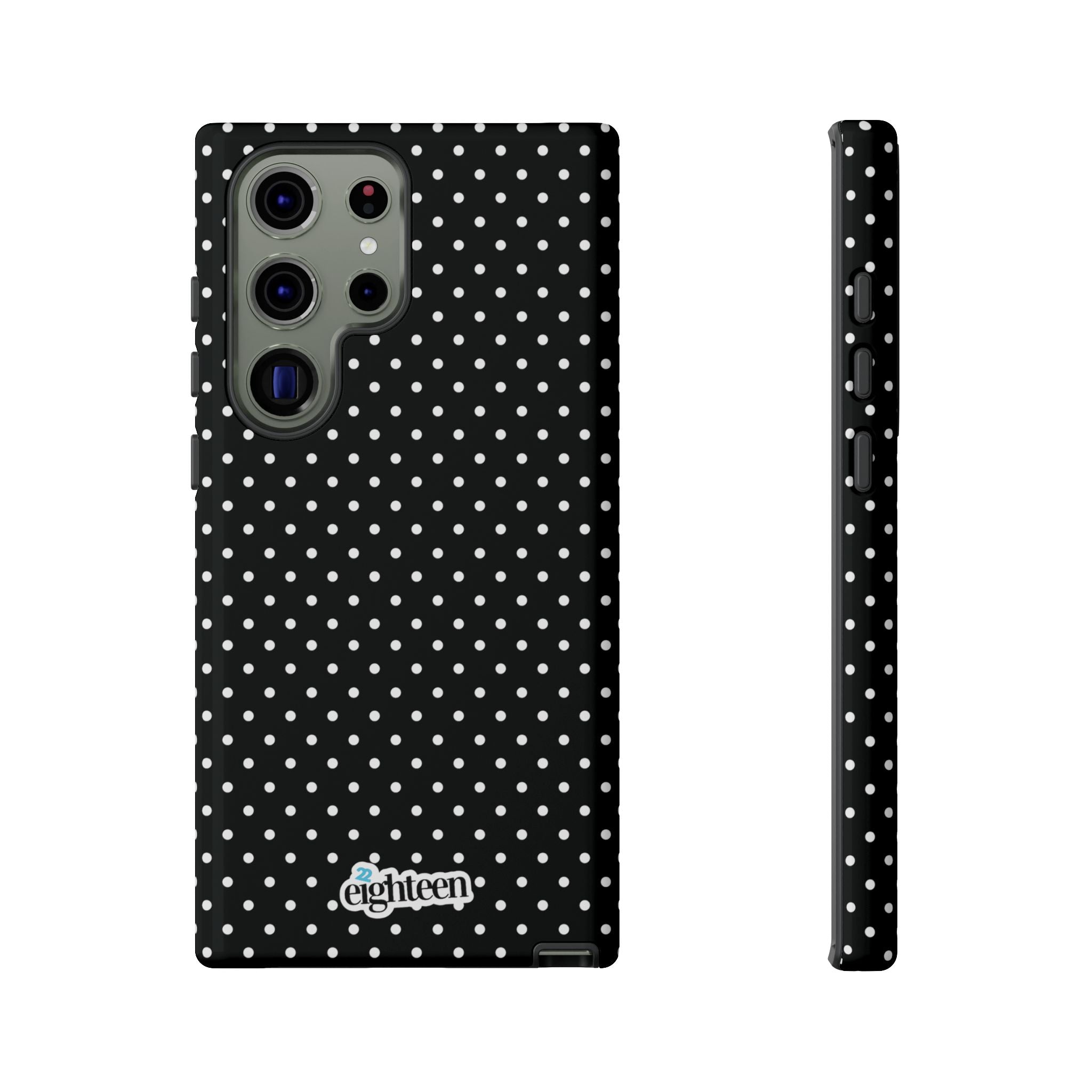 Black Dotty Tough Phone Case