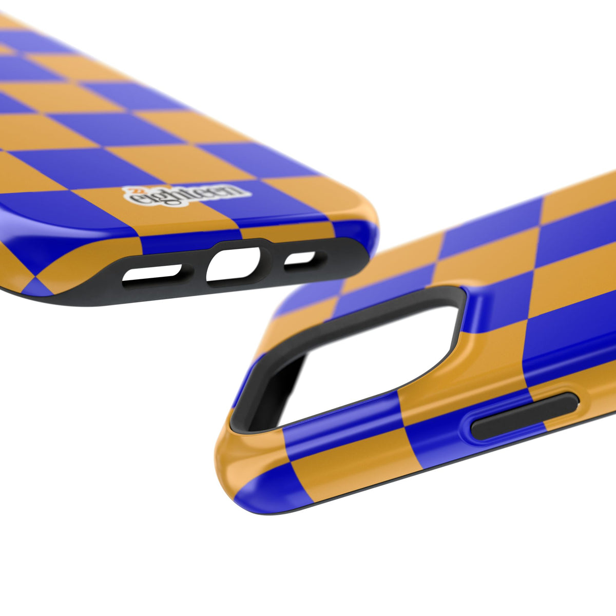 Royal Blue & Gold Check, Please! MagSafe Phone Case