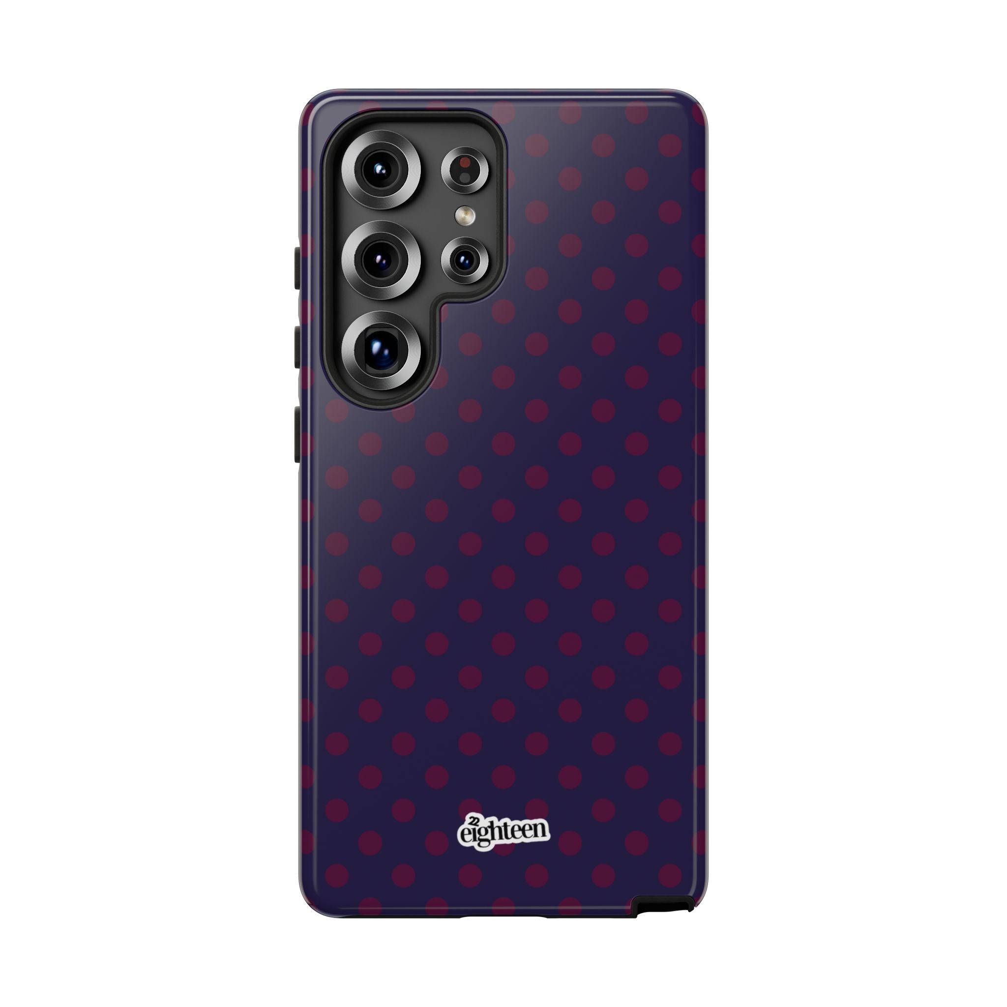Night Blue & Burgundy Dot Theory Phone Case