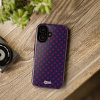 Night Blue & Burgundy Dot Theory Phone Case