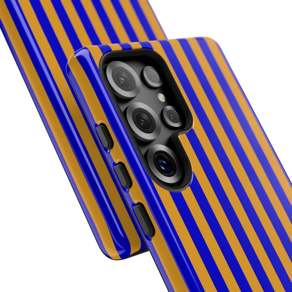 Royal Blue & Gold Baseline Tough Phone Case