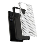 White Dotty Tough Phone Case