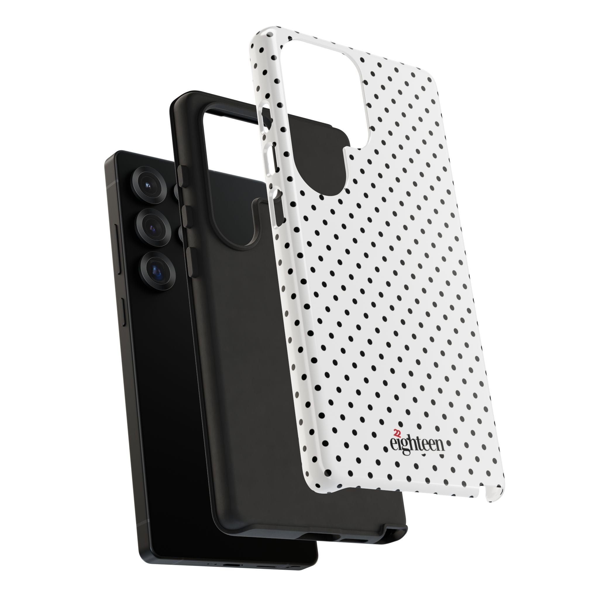 White Dotty Tough Phone Case