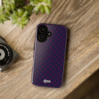 Night Blue & Burgundy Dot Theory Phone Case