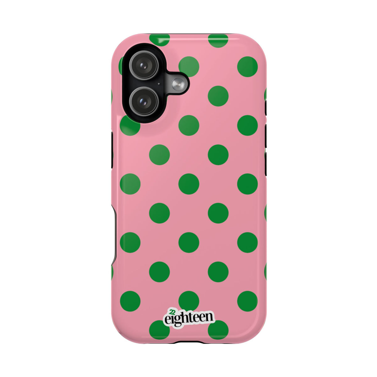 Pink Salmon & Apple Green Dot Theory MagSafe Phone Case