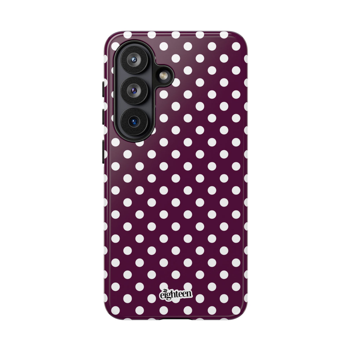 Maroon + White Dot Theory Phone Case