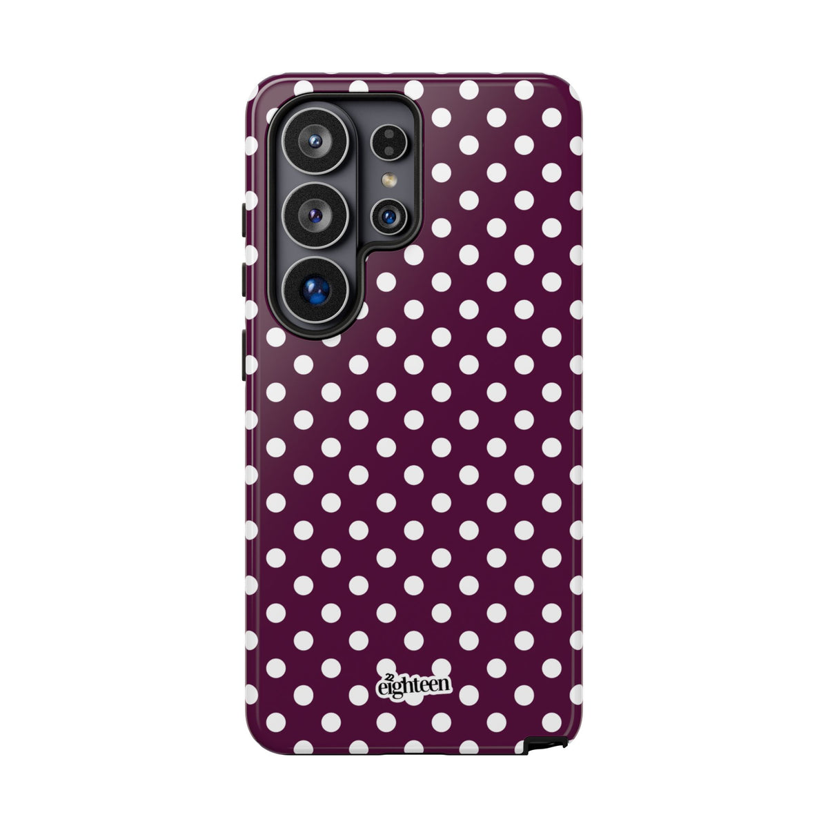 Maroon + White Dot Theory Phone Case