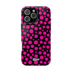 Black + Pink Poppy MagSafe Tough Case