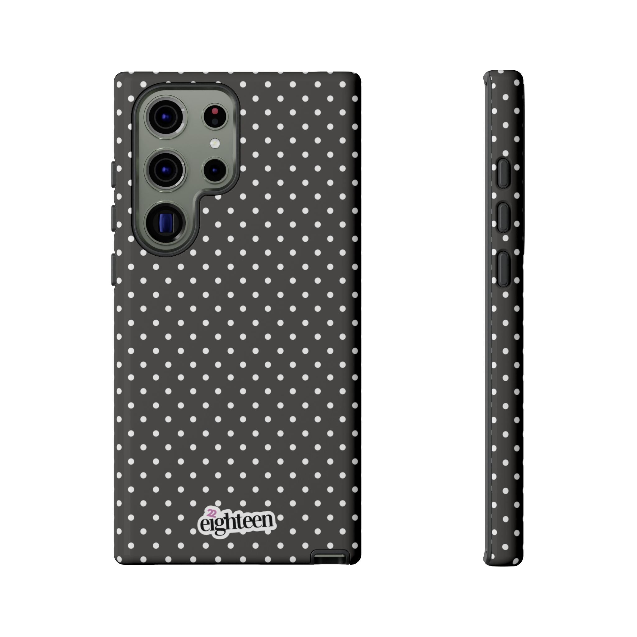 Charcoal Dotty Tough Phone Case