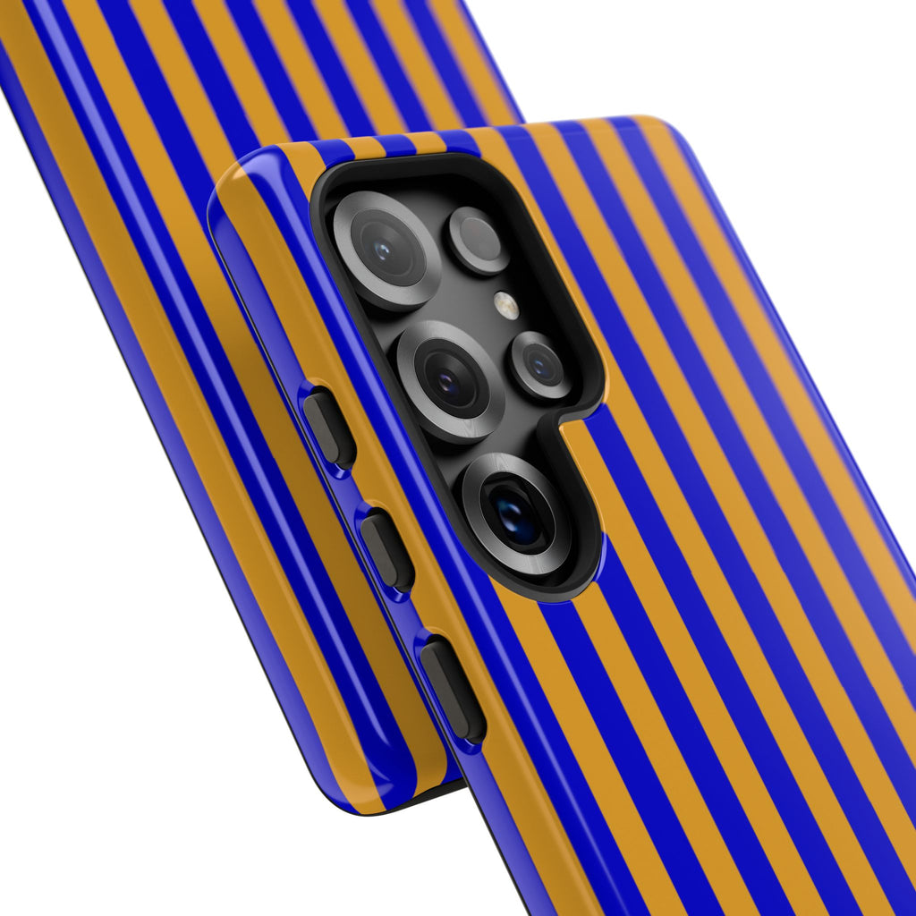Royal Blue & Gold Baseline Tough Phone Case
