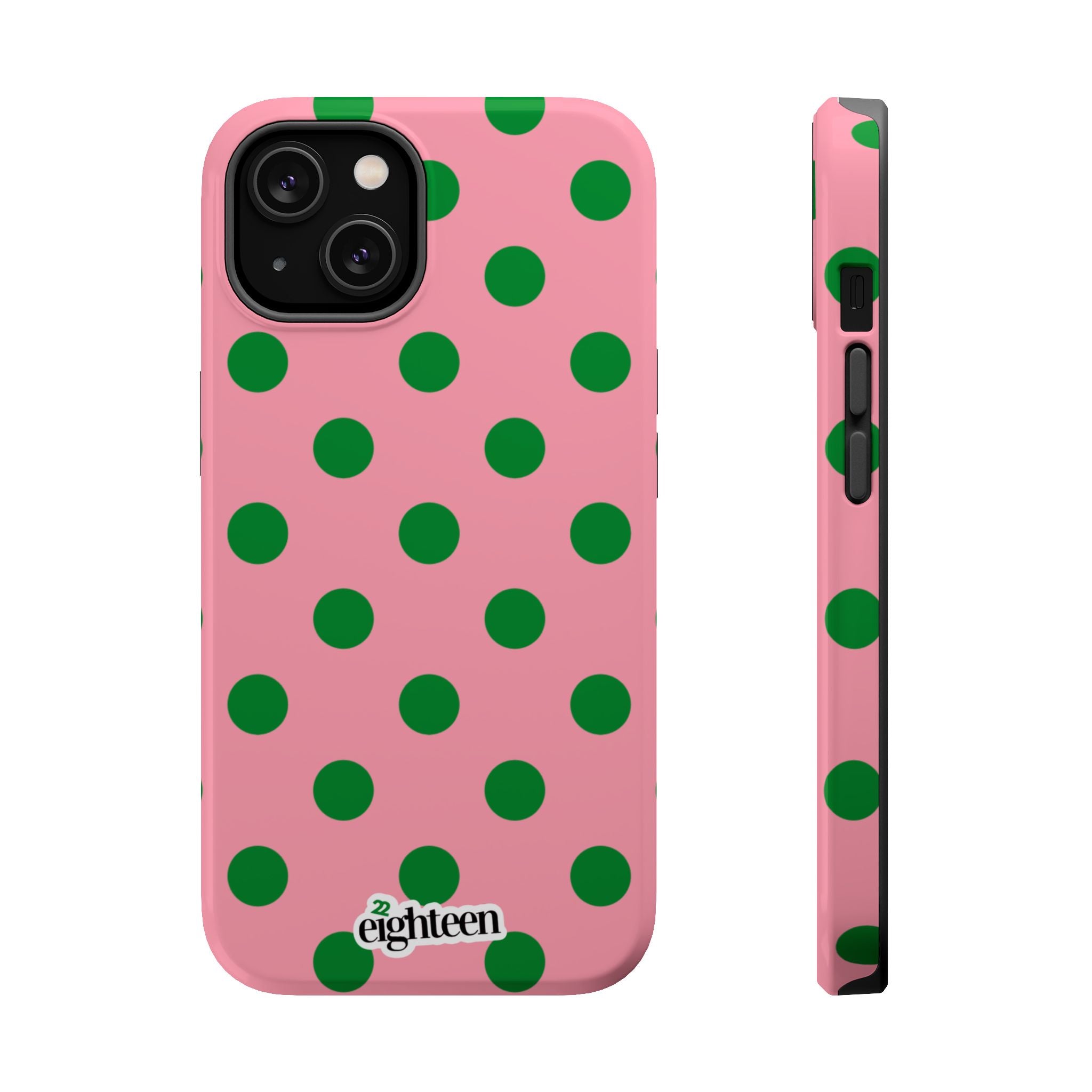 Pink Salmon & Apple Green Dot Theory MagSafe Tough Case