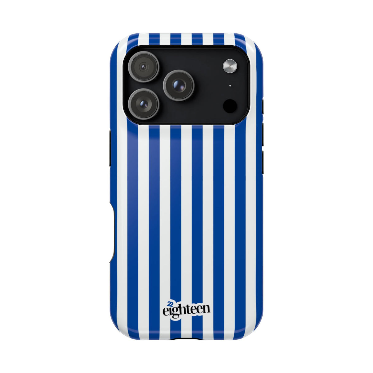 Royal Blue & White Baseline MagSafe Phone Case
