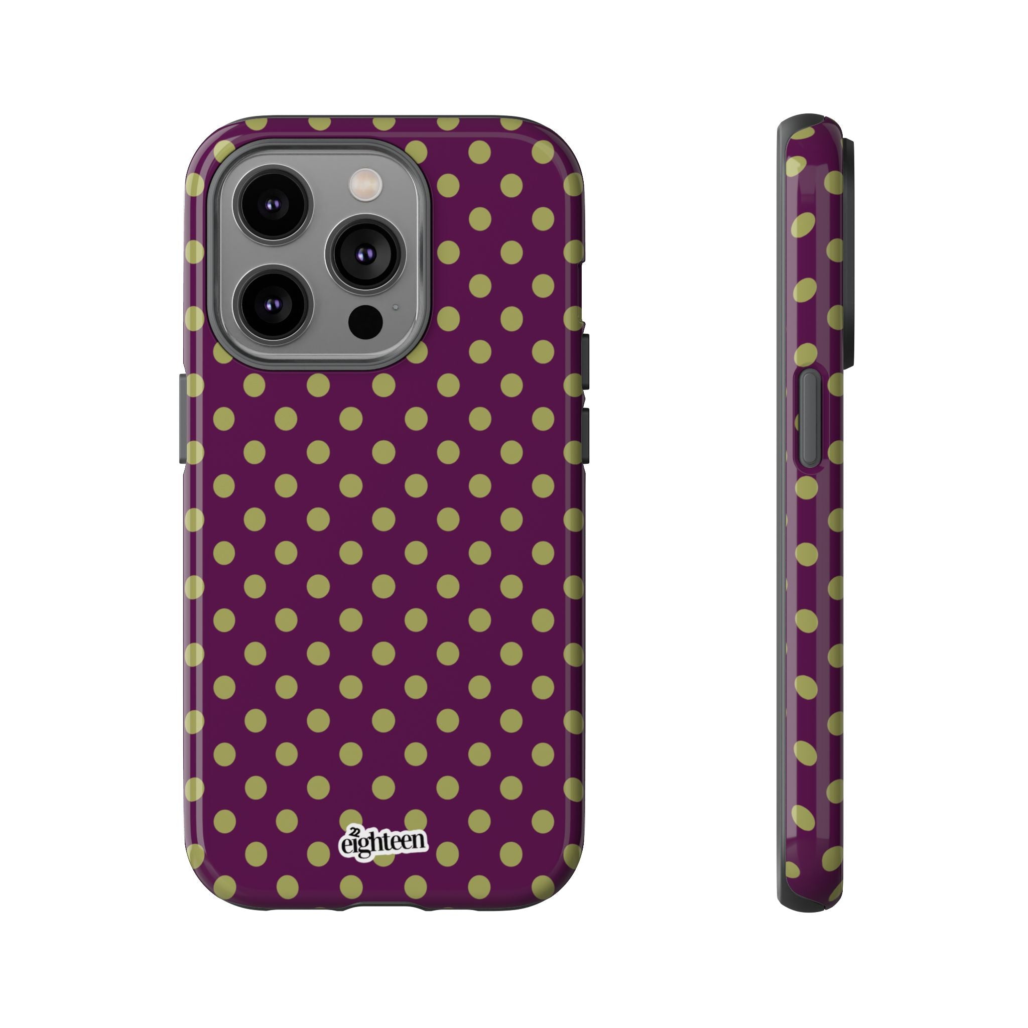Deep Burgundy & Acacia Dot Theory Phone Case
