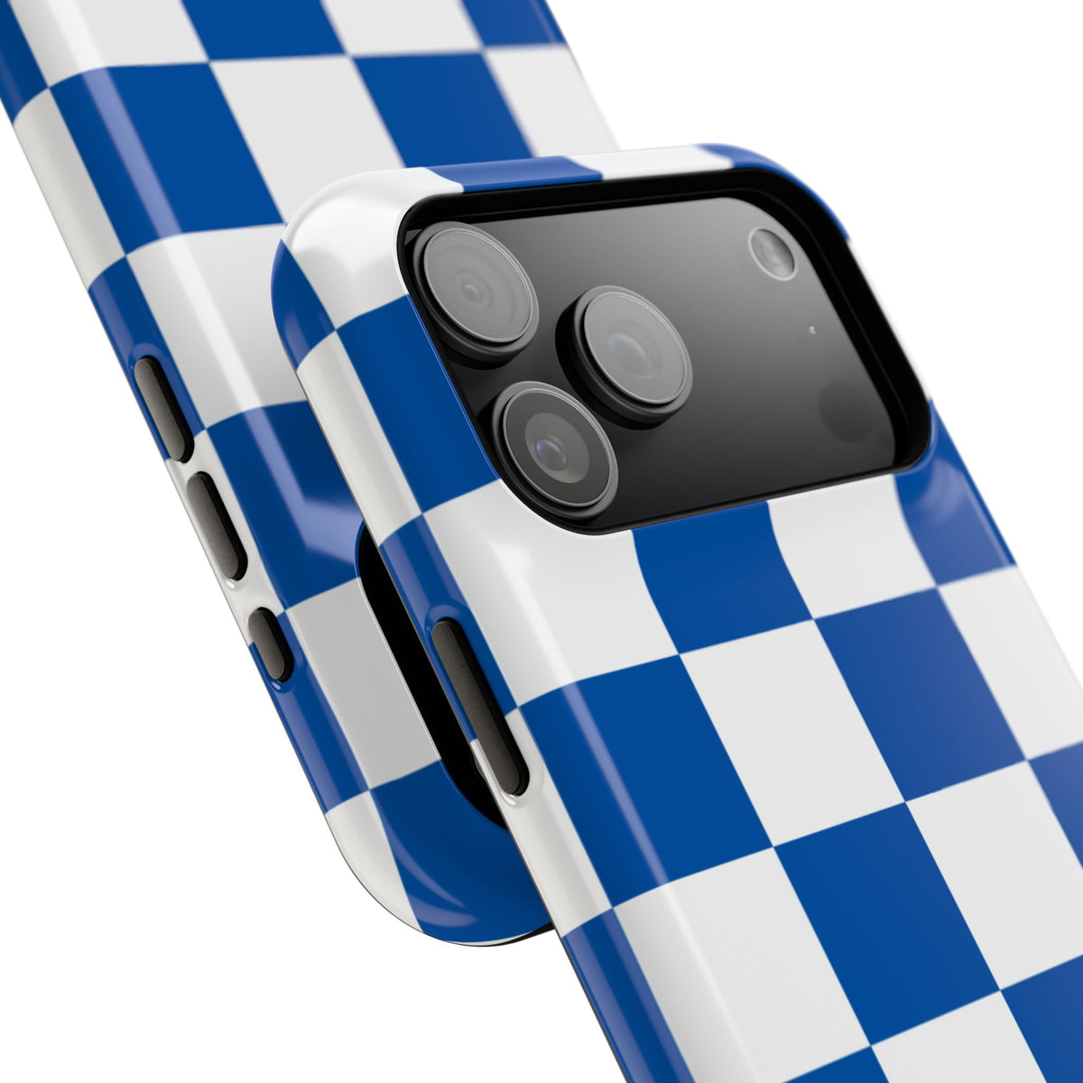 Royal Blue & White Check, Please! MagSafe Phone Case