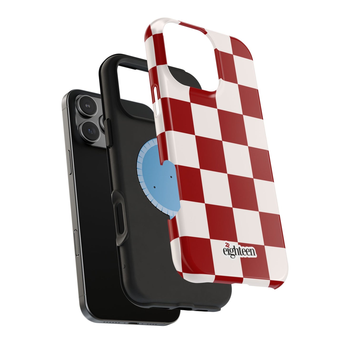 Crimson & Cream Sorority Checkered MagSafe Tough Case