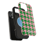 Pink Salmon & Apple Green Staccato MagSafe Phone Case
