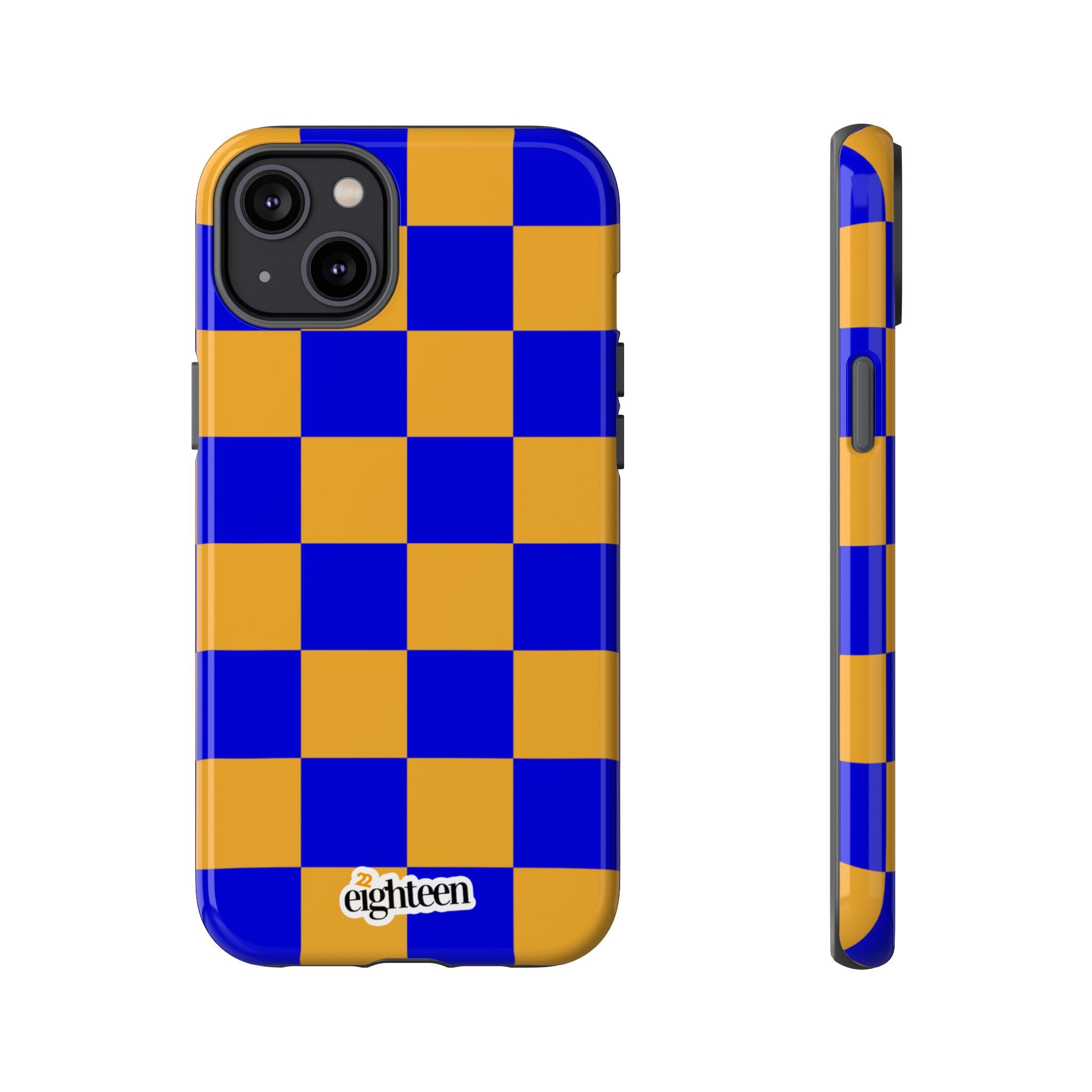 Royal Blue & Gold Check, Please! Tough Phone Case