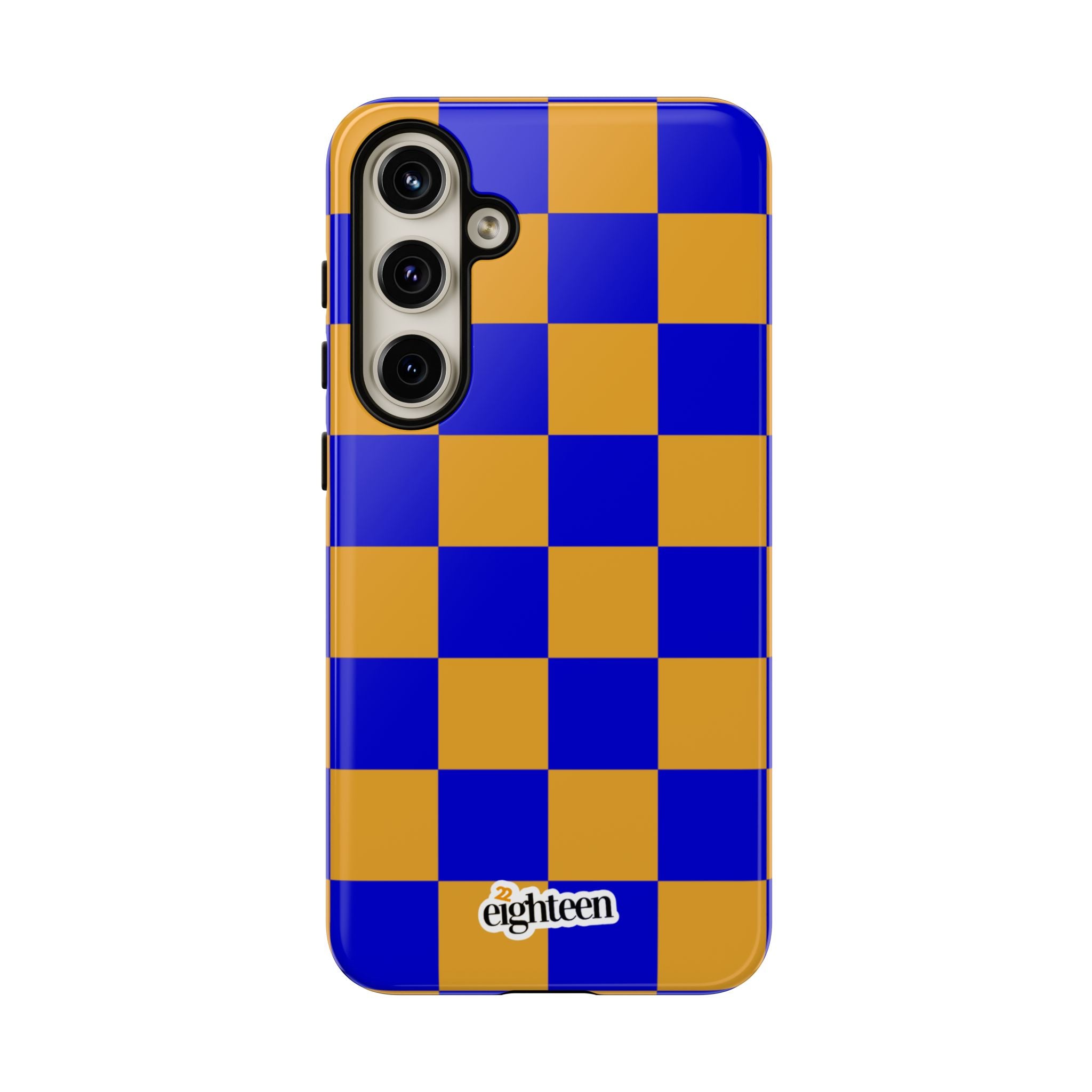 Royal Blue & Gold Check, Please! Tough Phone Case