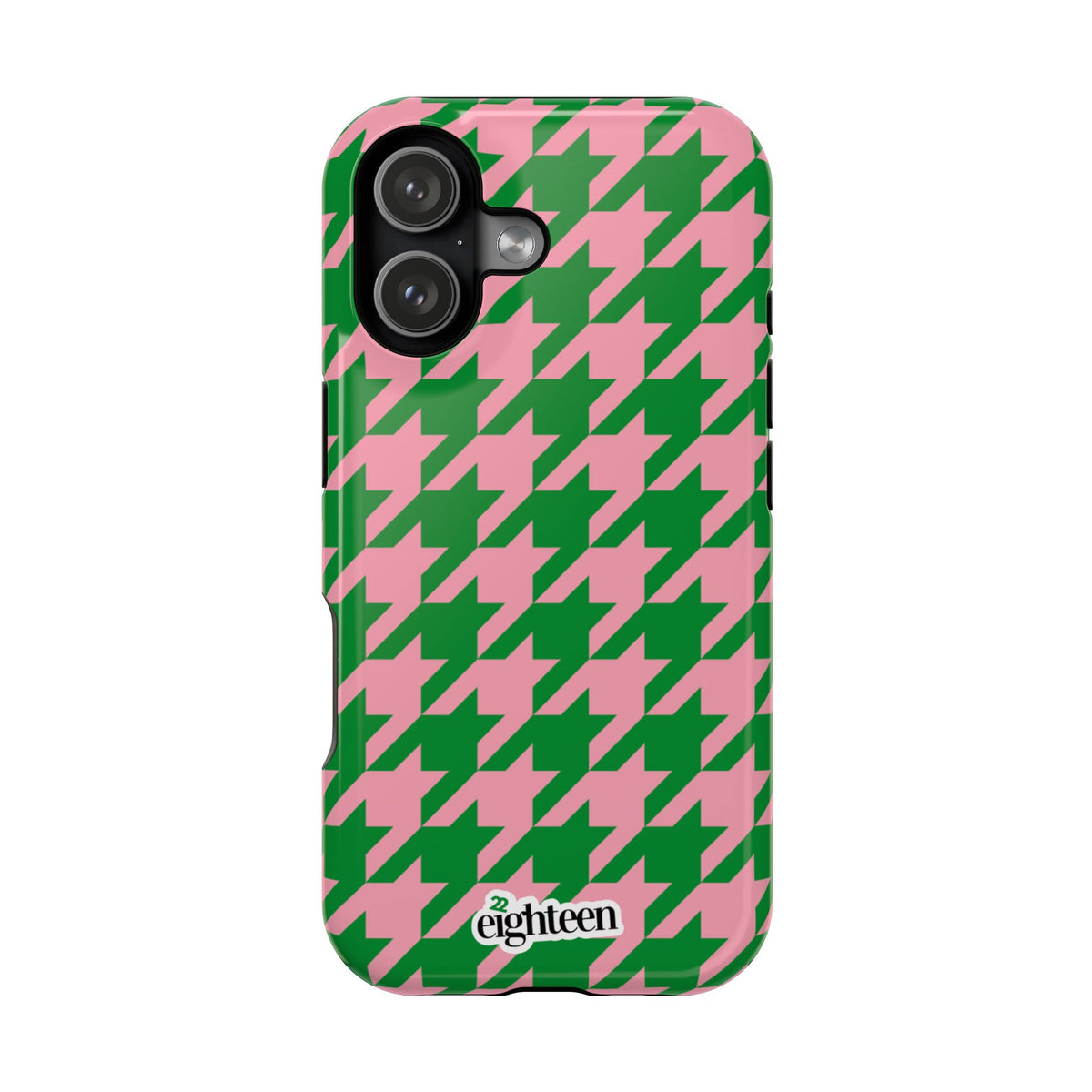 Pink Salmon & Apple Green Staccato MagSafe Phone Case