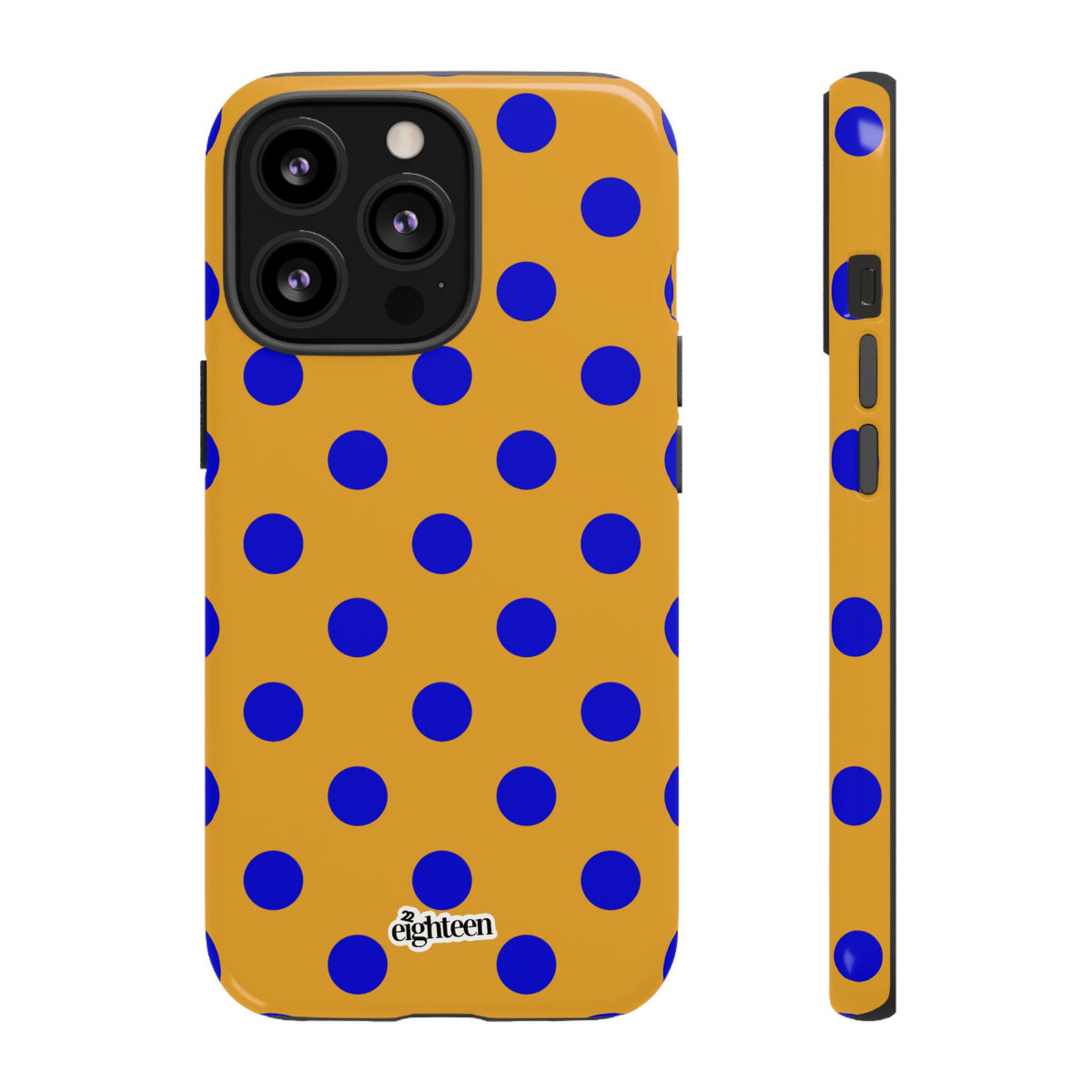Royal Blue & Gold Dot Theory Phone Case