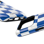 Royal Blue & White Check, Please! MagSafe Phone Case
