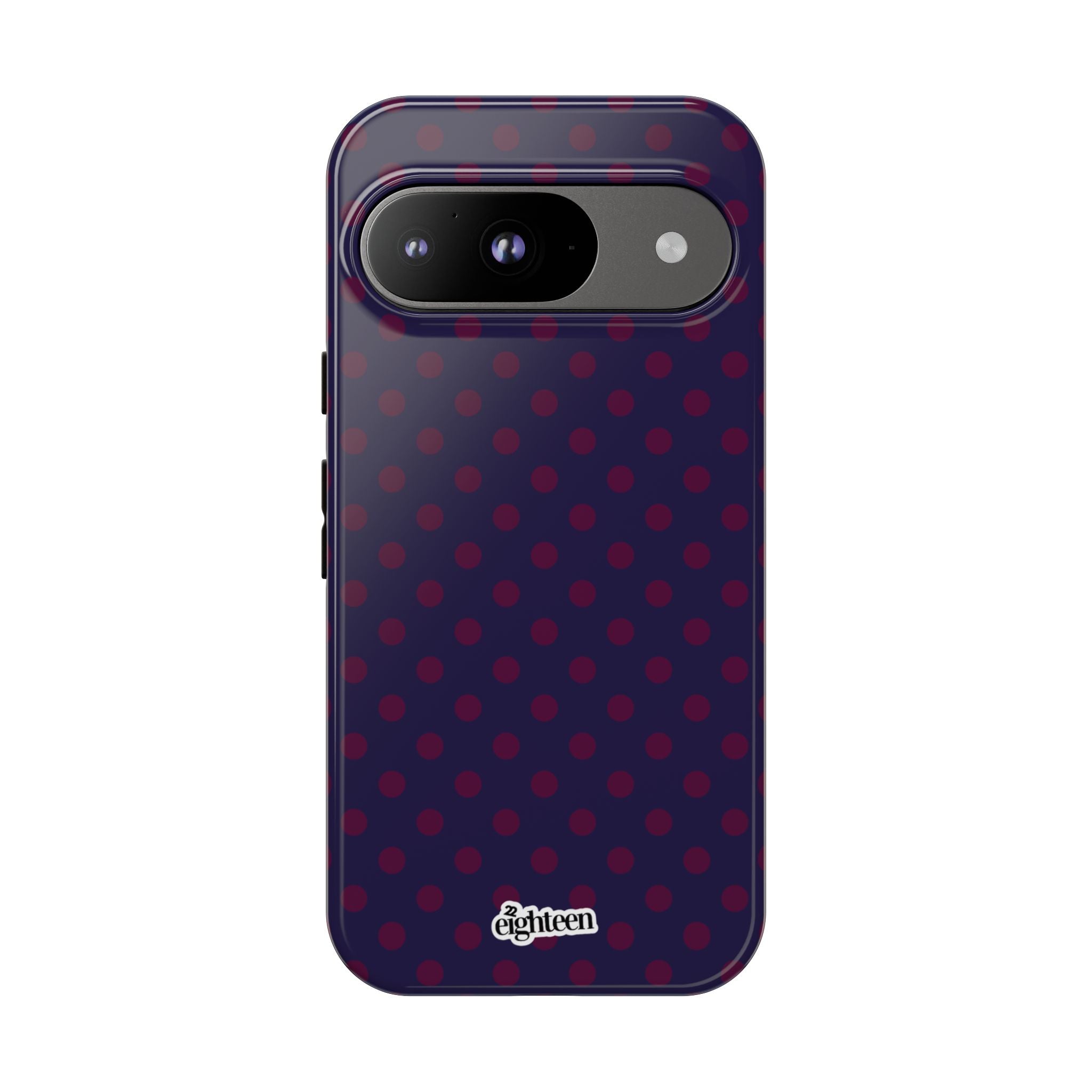 Night Blue & Burgundy Dot Theory Phone Case