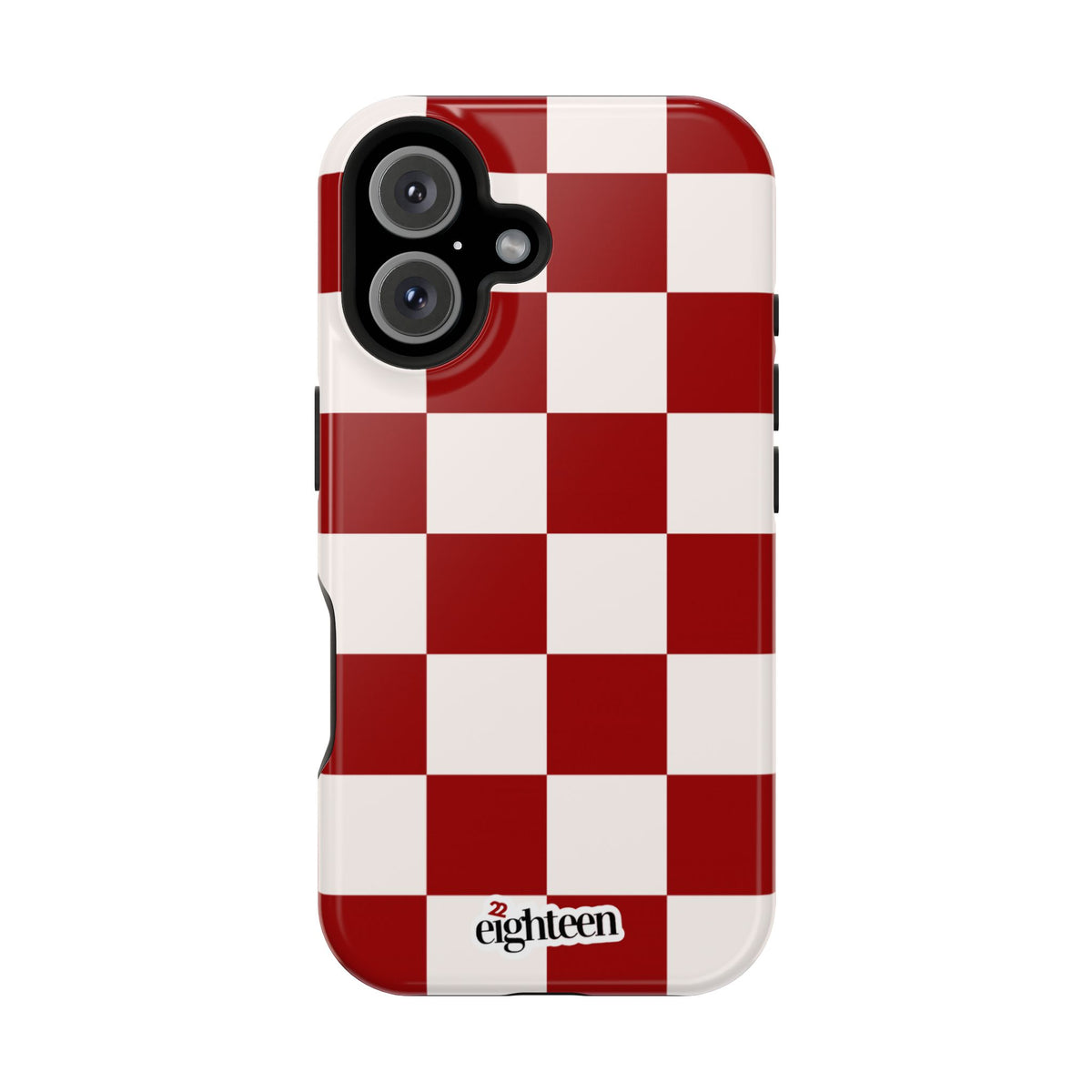 Crimson & Cream Check, Please! MagSafe Phone Case