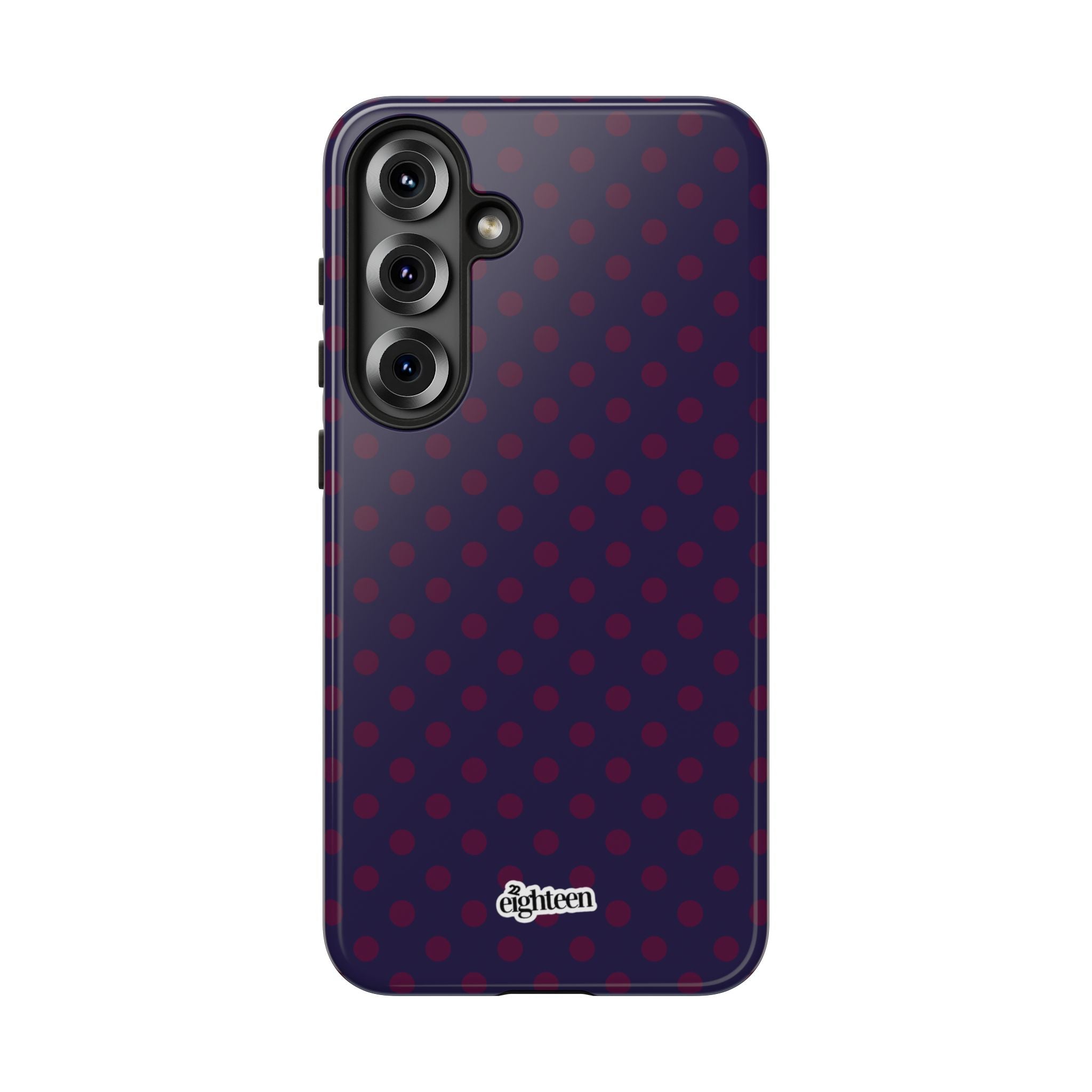 Night Blue & Burgundy Dot Theory Phone Case